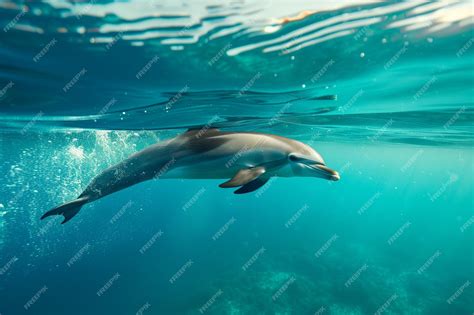 Adolphin is 42 feet underwater and ascends at a constant.